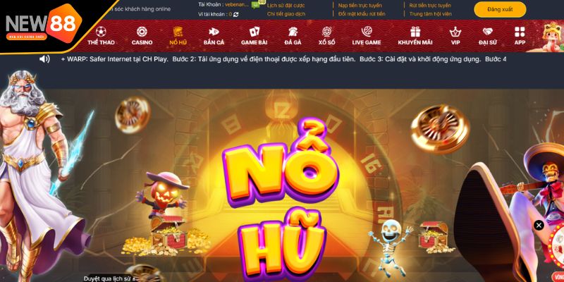 Giới thiệu thể loại nổ hũ NEW88 đầy hấp dẫn