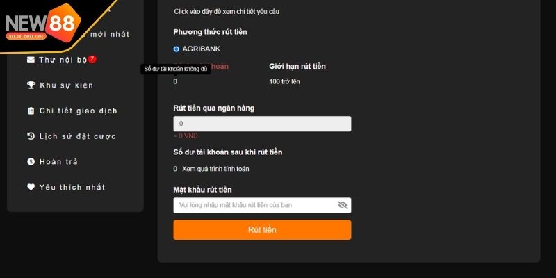 Tránh giao dịch rút tiền New88 vào giờ cao điểm